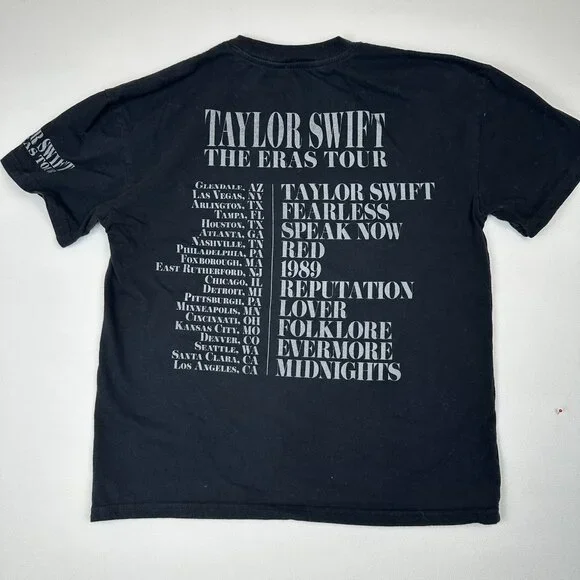 Taylor Swift Eras Tour Black T-shirt - Picture 2 of 6